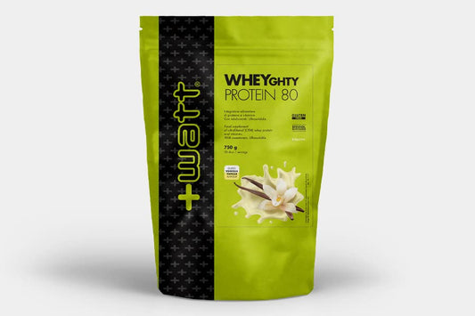 +Watt Wheyghty Protein 80 Gusto Vaniglia 750g busta