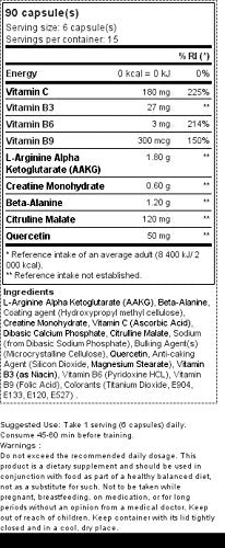 +Watt Nitrowatt EVO, Integratore Alimentare di arginina, 90 Capsule