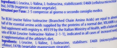 Volchem Volamin 1000 Mg Tablet, Integratore Aminoacidi Ramificati BCAA - 120 Compresse