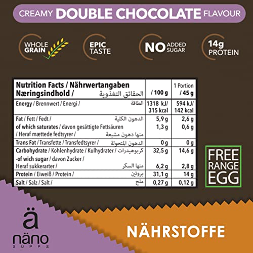 ä Nano Supps Protein Pancake, Gusto Doppio Cioccolato, 12 x 45g