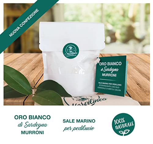 Sale pediluvio effervescente, linea ORO BIANCO di Sardegna Murroni