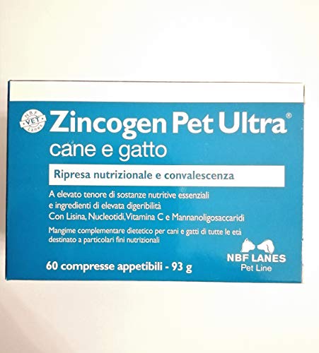 ZINCOGEN PET ULTRA 60 cpr - Migliora le difese immunitarie e ripristina le carenze di zinco di cani e gatti