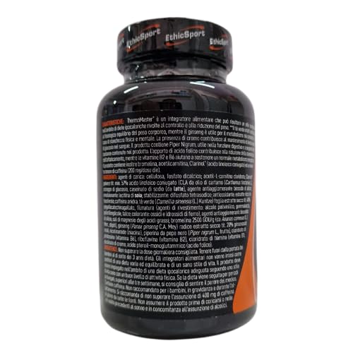 EthicSport - Thermo Master - Barattolo da 90 cpr x 1200 mg - Integratore alimentare utile nell’ambito di diete ipocaloriche rivolte al controllo e alla riduzione del peso