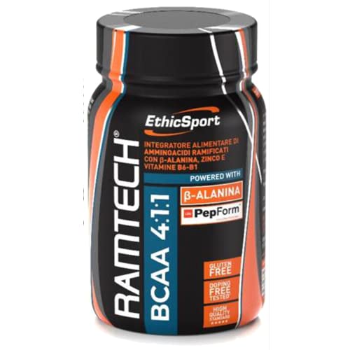 Ramtech BCAA 4:1:1 - Barattolo da 120 cpr x 1500 mg - Integratore alimentare di amminoacidi ramificati 4:1:1. Aiuta a nutrire il muscolo e ridurre i tempi di recupero