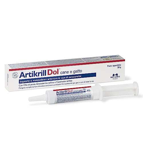 NBF Lanes | Artikrill Dol Cane, Pasta Appetibile 30 g, Supporto Metabolismo Articolare in caso di Osteoartrite del Cane e del Gatto