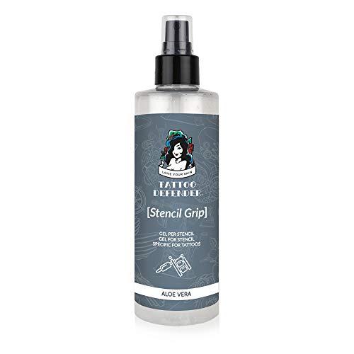 Tattoo Defender Stencil Grip, 200ml - Gel Per Il Trasferimento Dello Stencil, Super Resistente, Made In Italy
