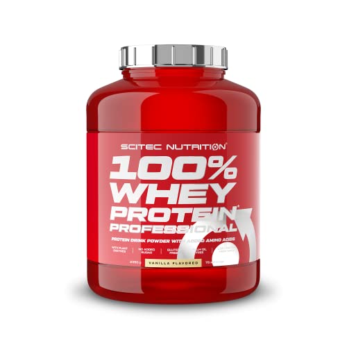 Scitec Nutrition 100% Whey Protein Professional con aminoacidi chiave extra e enzimi digestivi, senza glutine, 2.35 kg, Vaniglia