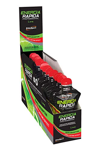 EthicSport - Energia Rapida Professional - Gusto: Lime - Confezione da 15 x 50 ml - Integratore alimentare energetico con glucidi sequenziali a risposta differenziata