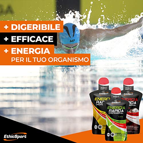 EthicSport - Energia Rapida Professional - Gusto: Agrumi - Confezione da 15 x 50 ml - Integratore alimentare energetico con glucidi sequenziali a risposta differenziata
