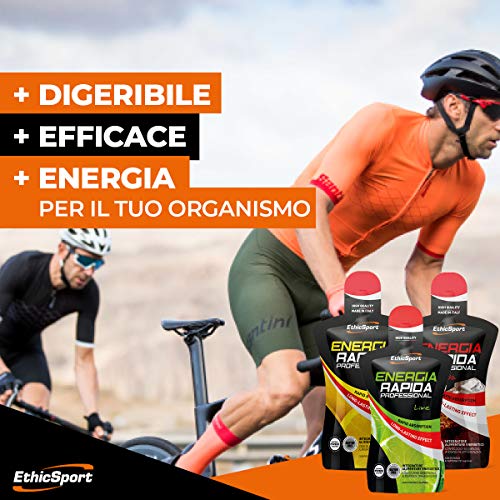 EthicSport - Energia Rapida Professional - Gusto: Agrumi - Confezione da 15 x 50 ml - Integratore alimentare energetico con glucidi sequenziali a risposta differenziata