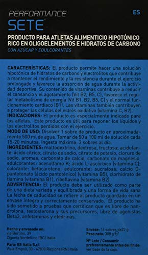 EthicSport - Performance Sete - Confezione da 14 buste x 22 gr - Gusto: Tropical - Integratore alimentare che contribuisce al mantenimento di prestazioni di resistenza ottimali durante l'attività