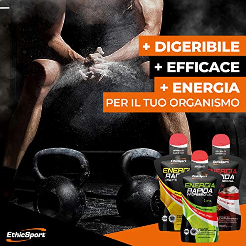EthicSport - Energia Rapida Professional - Gusto: Agrumi - Confezione da 15 x 50 ml - Integratore alimentare energetico con glucidi sequenziali a risposta differenziata