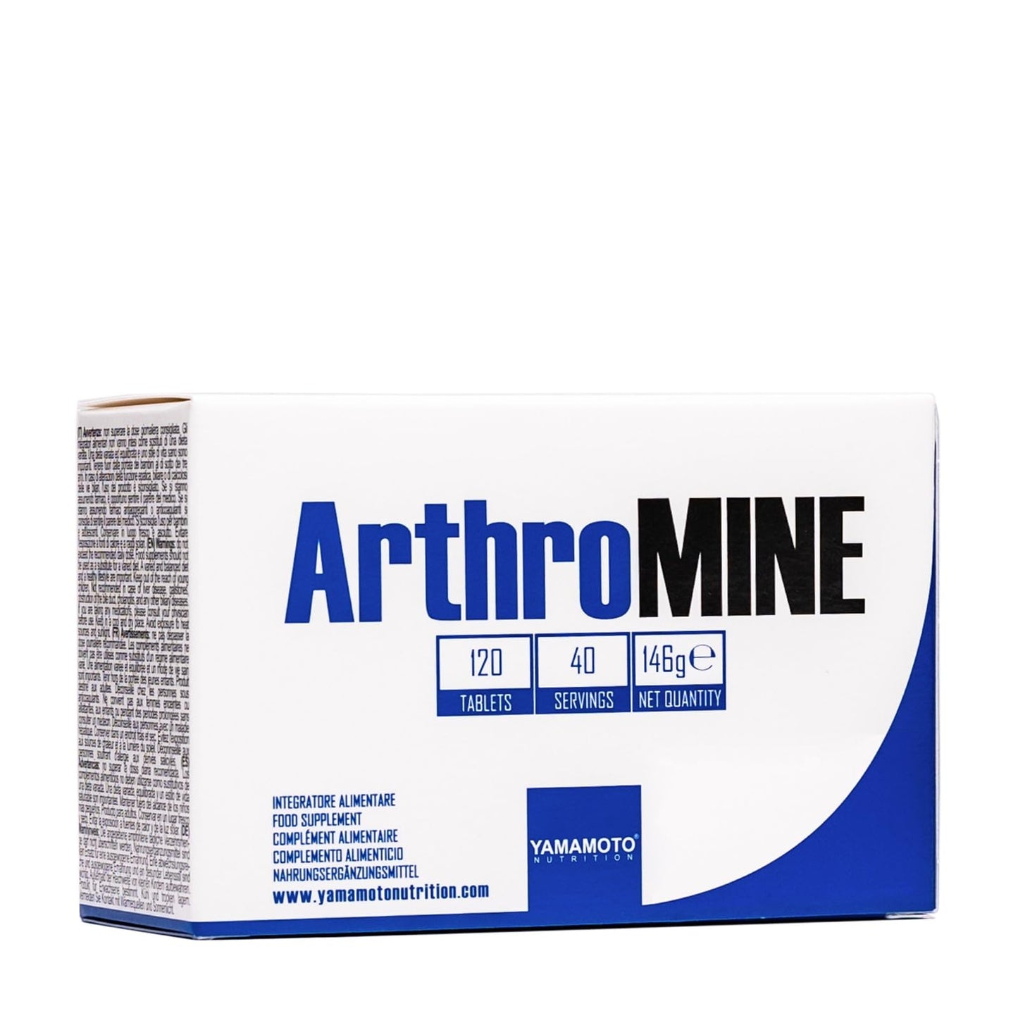 YAMAMOTO NUTRITION, ArthroMINE, 120 Compresse, Integratore Alimentare a Base di Glucosamina, MSM, Acido Ialuronico, Condroitinsolfato, Integratore per Sportivi