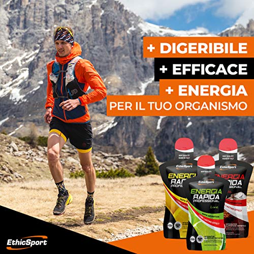 EthicSport - Energia Rapida Professional - Gusto: Agrumi - Confezione da 15 x 50 ml - Integratore alimentare energetico con glucidi sequenziali a risposta differenziata